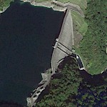 Sabigawa (lower dam) on Google Earth