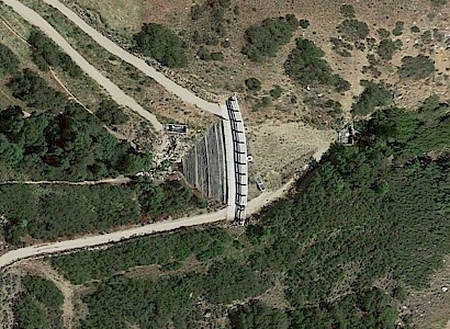 Barnard Creek Canyon Debris Dam on Google Earth