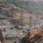 Ghatghar (Lower dam) under construction