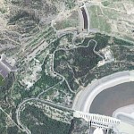 Mangla Emergency Spillway Control Weir on Google Earth