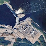 Muskrat Falls North Dam on Google Earth