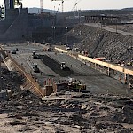 Muskrat Falls North Dam under construction
