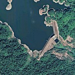 Nam Leuk spillway on Google Earth