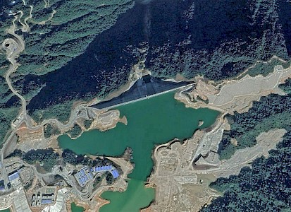 Yangjiang PSP - Upper dam on Google Earth