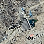 Asana control dam on Google Earth