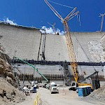 Gross Dam Raise under construction