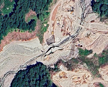 Cheekeye Fan Debris Barrier on Google Earth